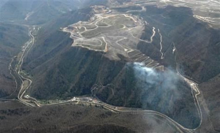 IMMAGE: The Massey Energy complex near Montcoal, West Virginia, after the April 5, 2010, explosion.