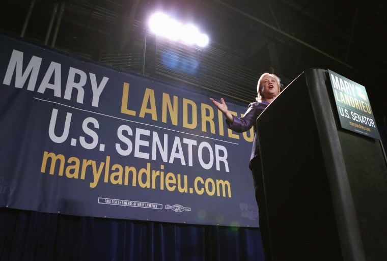 Image: U.S. Sen. Landrieu speaks during a campaign event in New Orleans, Louisiana