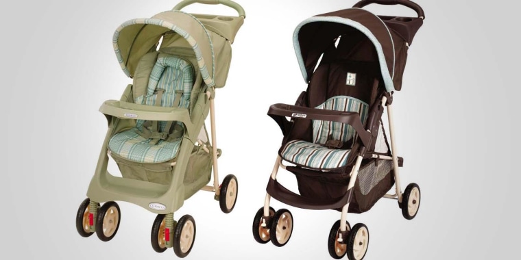 Two of the strollers recalled by Graco because of a fingertip amputation risk.