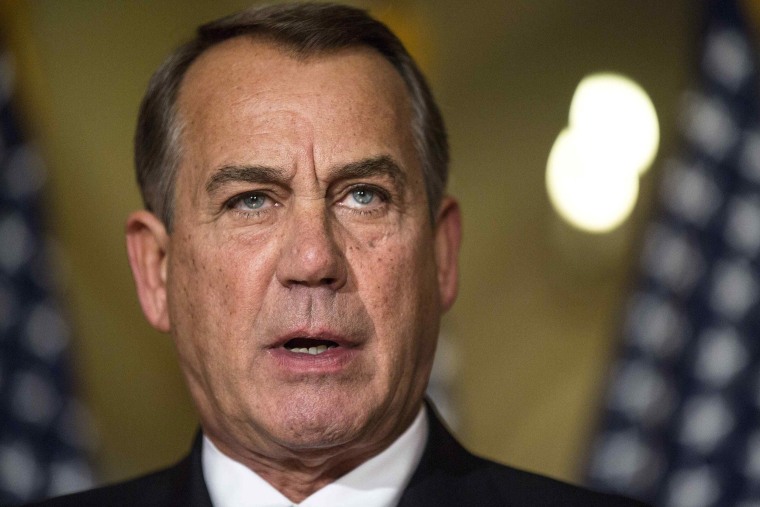 Image: Speaker of the House John Boehner (R-OH) denounces the executive order on immigration made by U.S. President Barack Obama