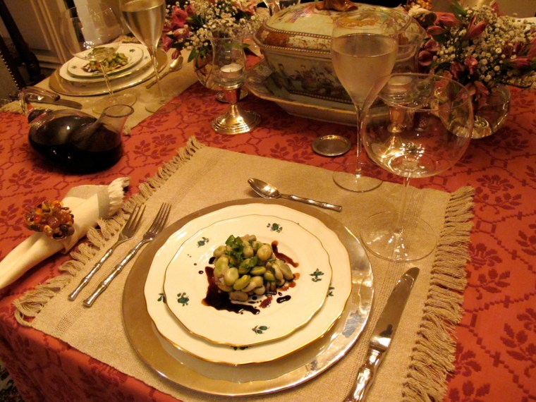 Felipe Donnelly and Tamy Rofe's "blended" Thanksgiving table.