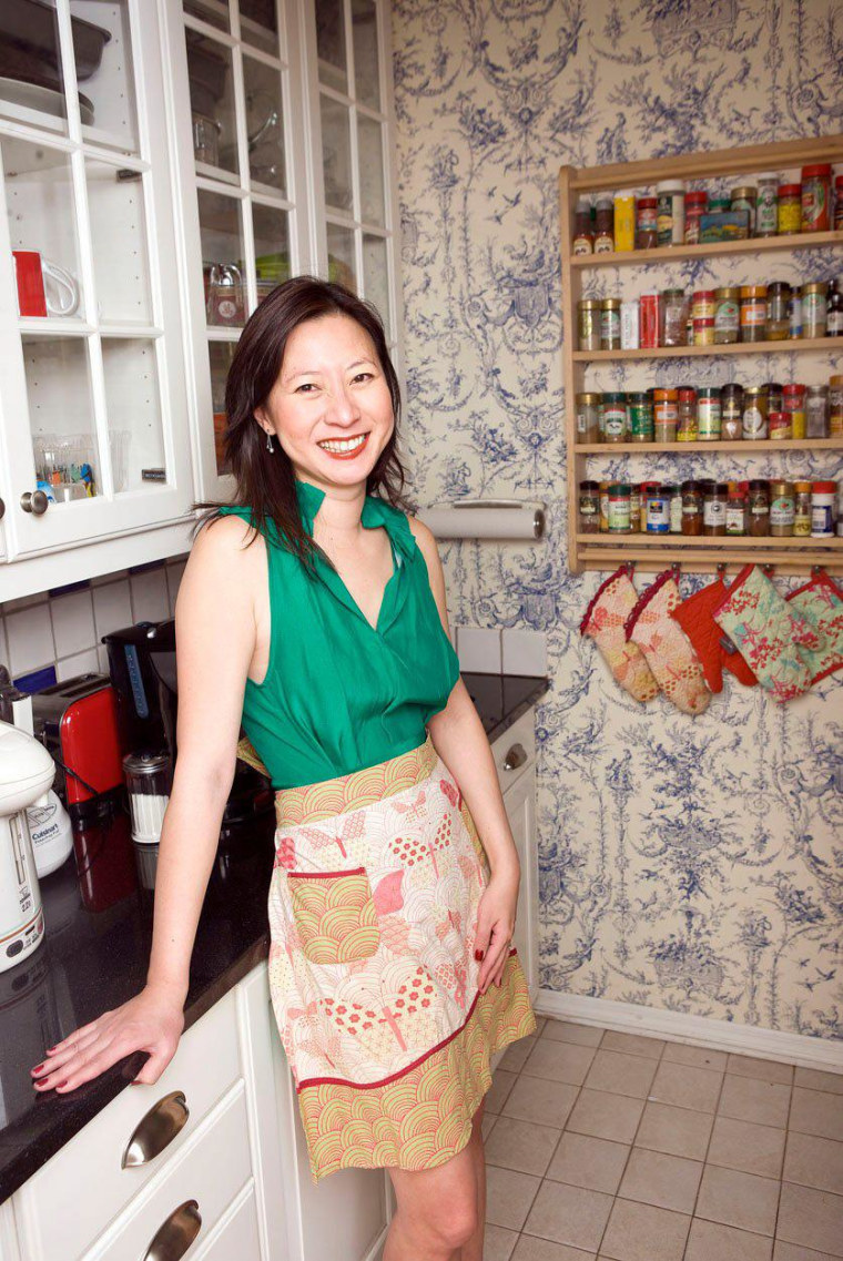 The writer, Cheryl Lu-Lien Tien, in her kitchen.