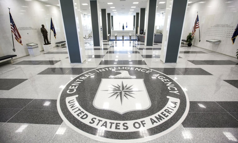 Image: The CIA headquarters entrance.