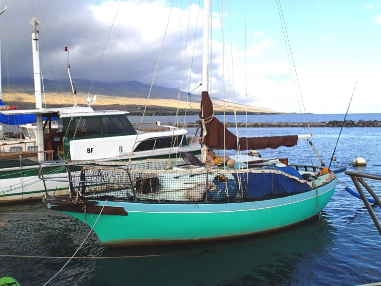 Ron Ingraham’s 25-foot sailboat the Malia, see here in an undated photo, was found about 64 miles south of Oahu, Hawaii, on Dec. 9, 2014.