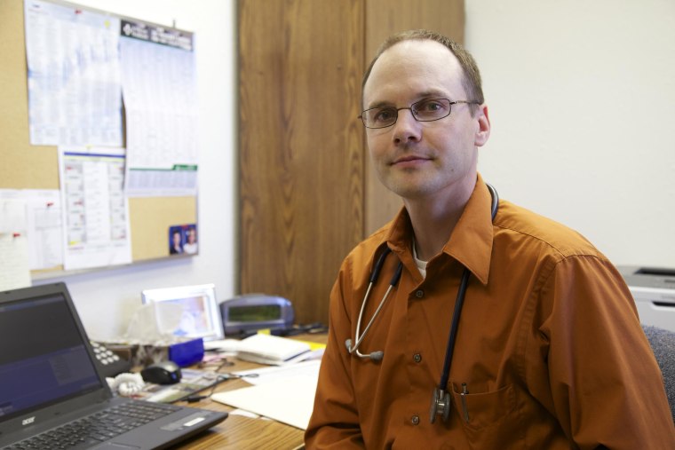 David Brost came to the McCone County Health Center after a decade as an oncology physician's assistant in Billings, Mont. Finding staff to fill positions in rural health centers longterm is a problem that plagues rural towns.