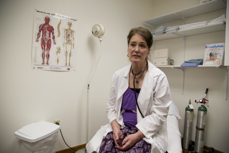 Patti Wittkopp, 60, is a physicians assistant who has been the primary healthcare provider in McCone County for nearly 15 years. The aging of her community has been particularly hard on her--she is not just losing patients. She is losing friends. May 27, 2014.