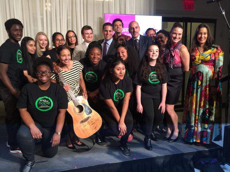 The Sing for Hope Youth Chorus at the Lulu and Leo Gala in November 2014 - Sing for Hope is a grant recipient from the Lulu and Leo Fund.