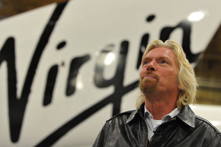 Image: Sir Richard Branson before the official unveiling of Virgin Galactic's SpaceShipTwo