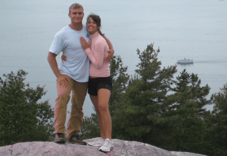 Wes and wife Nicole hiking in Boone, North Carolina. Nicole is 5 months pregnant with their first son, Jaxton.