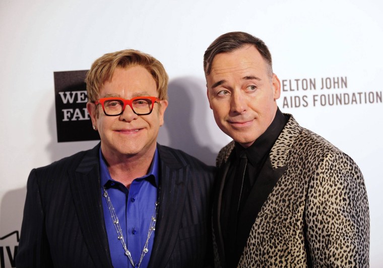 Image: Elton John and David Furnish