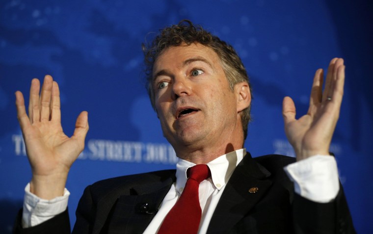 Image: Rand Paul speaks at the Wall Street Journal's CEO Council meeting in Washington