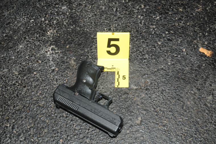 The handgun that was recovered following the officer involved shooting in Berkeley, Mo., on Dec. 23.