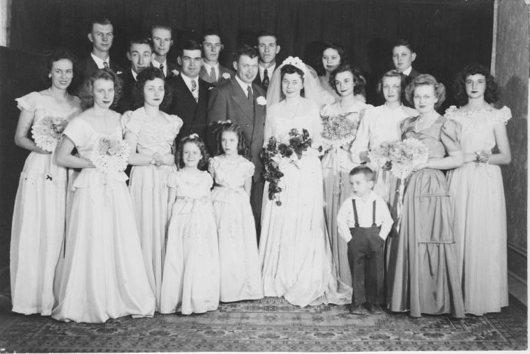 World War II soldier Warren McCauley and his wife Twila on their wedding day.