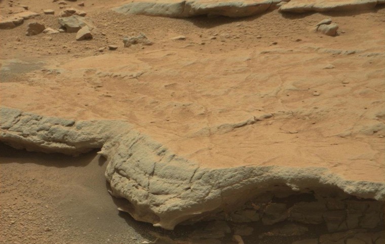 Image: A rock bed at the Gillespie Lake outcrop on Mars