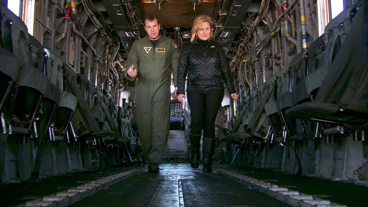 Image: Cynthia McFadden of NBC News with Capt. Todd Flannery