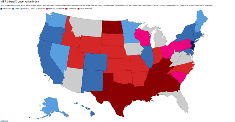 MTP Liberal/Conservative Index MAP
