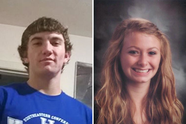 Image: Dalton Hayes, 18, and Cheyenne Phillips,13, in photos released by the Grayson County Sheriff's Office.