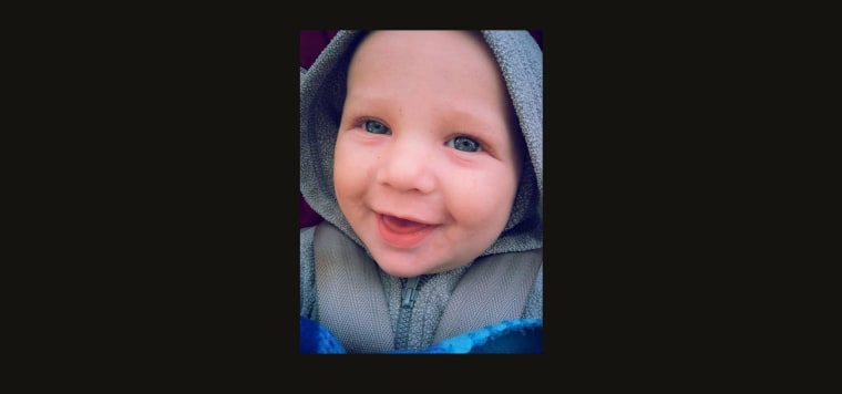Image: Nine-month-old Corbin Wiederholt, who was accidentally shot in the head by his 5-year-old brother