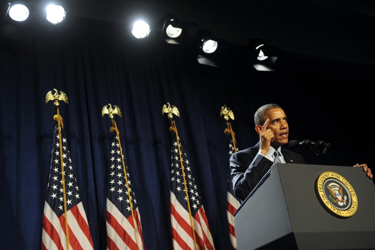 IMAGE: President Barack Obama speaks Thursday in Philadelphia