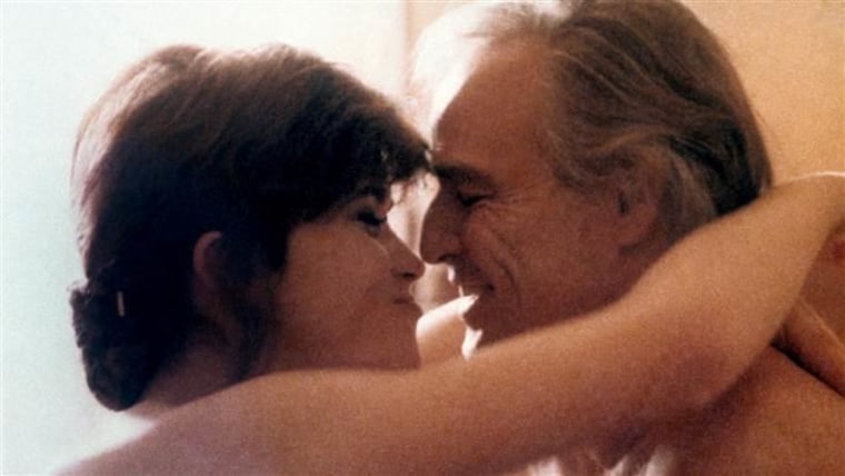 Maria Schneider and Marlon Brando in "Last Tango in Paris."