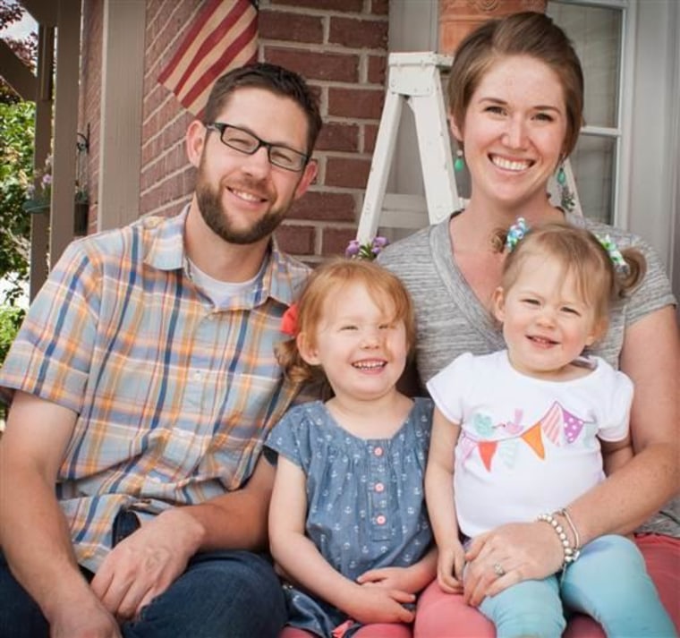 Kimmy and Tandy Baker with daughters Karley, 4, and Ally, 2.