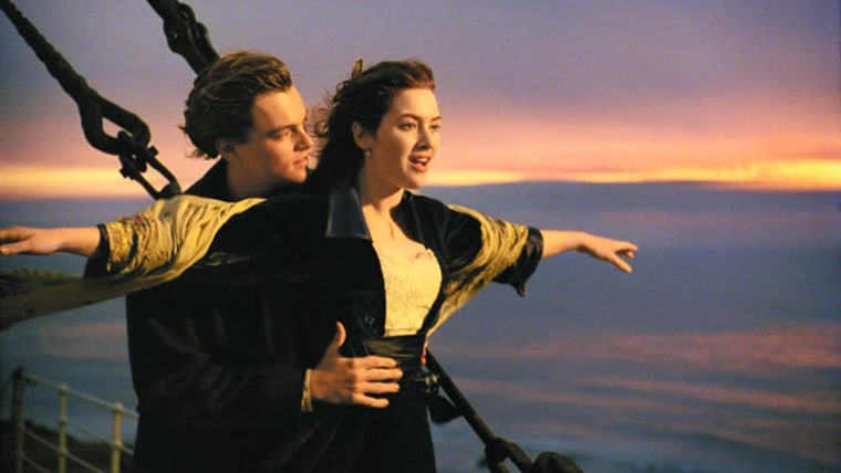 Leonardo DiCaprio and Kate Winslet in "Titanic"