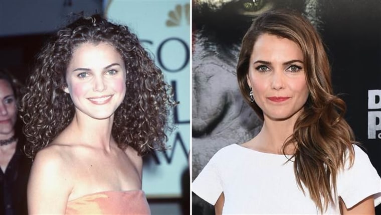 Actress Keri Russell has sported both curly and straight styles over the years.