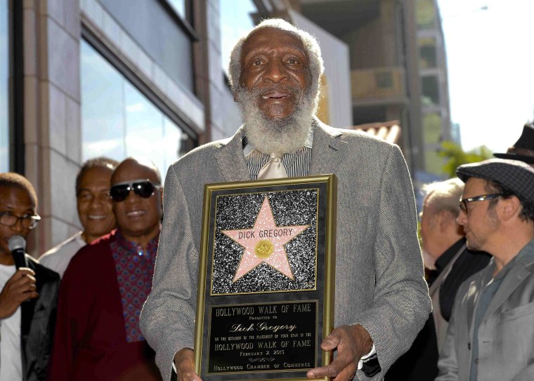 Image: Comedian Dick Gregory receives his star on Star on the Hollywood Walk of Fame in Los Angeles