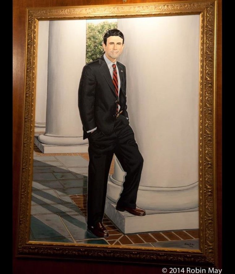 An unofficial portrait of Louisiana Governor Bobby Jindal, done by a constituent, sparked a Twitter firestorm this week over politics, race, and artistic liberties.