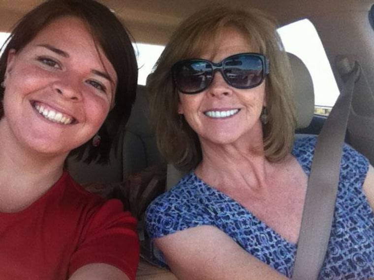 Kayla Mueller, left, with her mother Marsha Mueller in undated family photo.