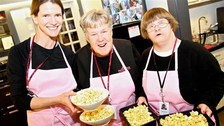 "Prospects" show off two new gourmet popcorn flavors.