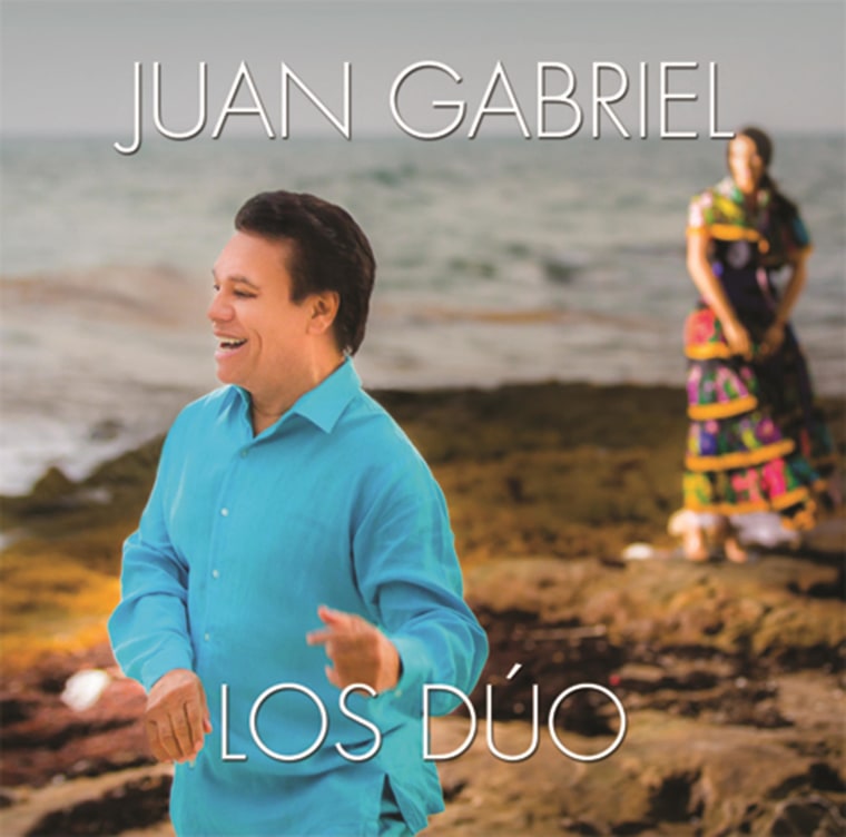 Image: The album cover for Juan Gabriel's new album "Duos," designed by Ruben Cubillos.