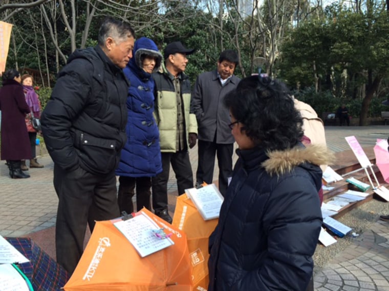 Image: Marriage market at the People’s Park in Shanghai, China