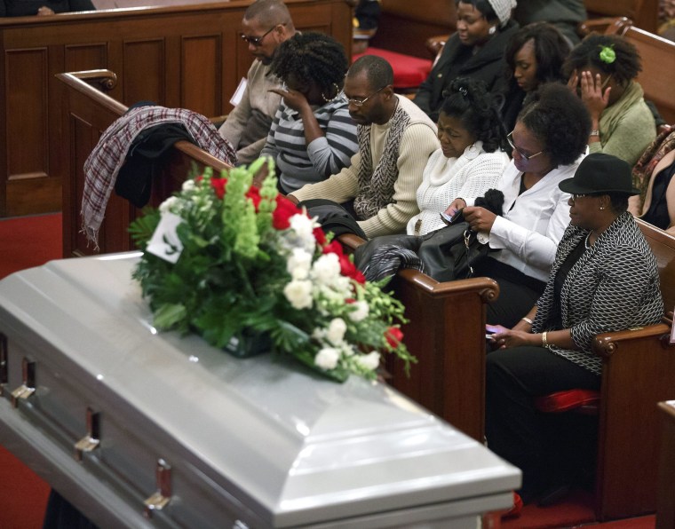 Image: Funeral of unarmed man Akai Gurley fatally shot by police in East New York