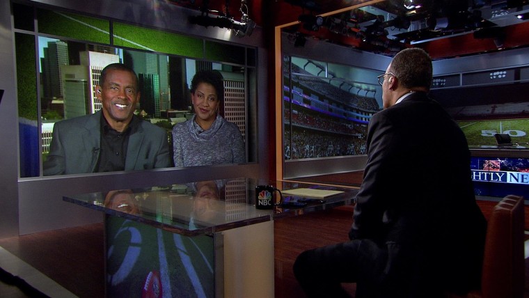 Lester Holt interviews Tony Dorsett and his wife, Janet.