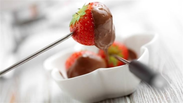 Chocolate fondue with fresh strawberries, selective focus; Shutterstock ID 120002431; PO: today.com