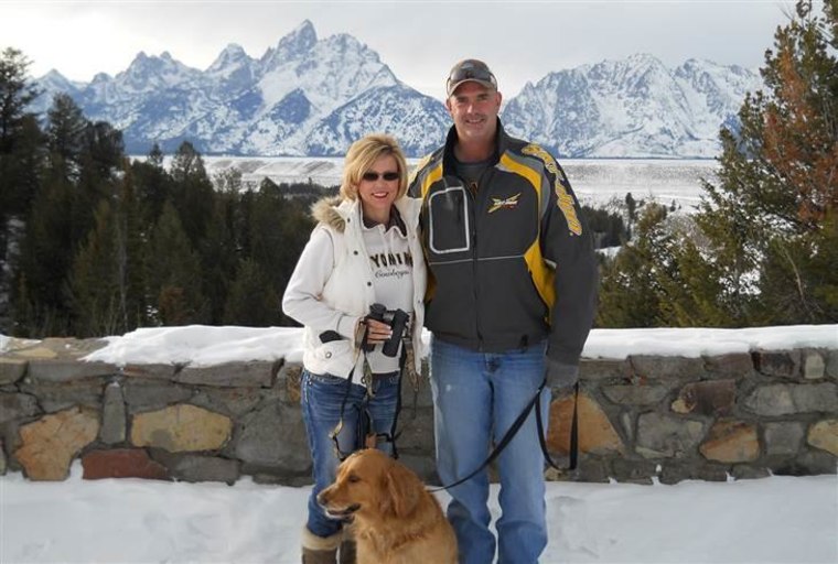 Shelly Golay with her husband, Jim, who died in June 2014 of cancer.