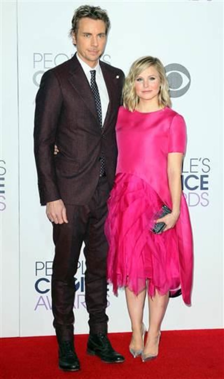 Dax Shepard and Kristen Bell attend the 2015 People's Choice Awards in Los Angeles on January 7.