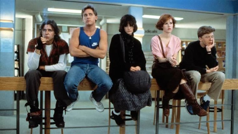 Judd Nelson, Emilio Estevez, Ally Sheedy, Molly Ringwald and Anthony Michael Hall faced detention together in 1985's "Breakfast Club."