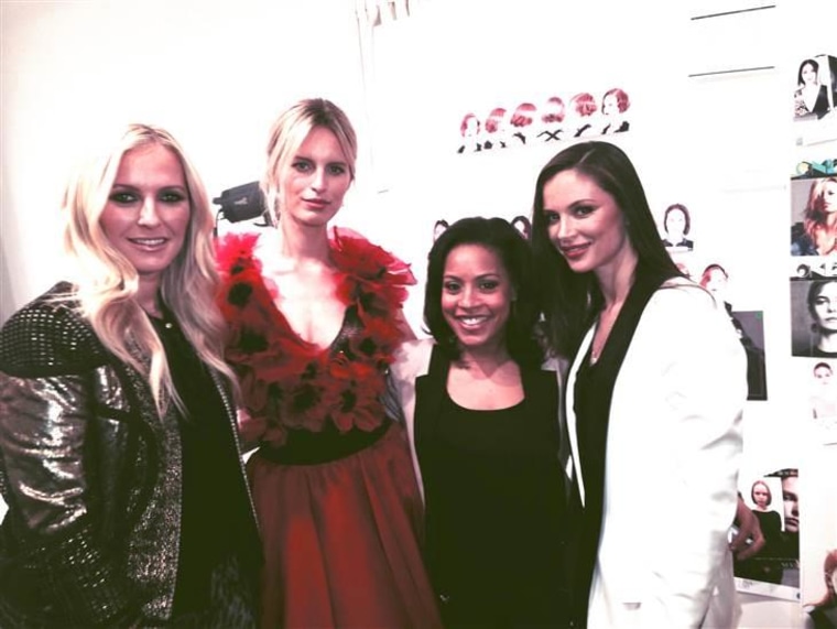 From left: Marchesa co-designer Keren Craig, supermodel Karolina Kurkova, TODAY's Sheinelle Jones and co-designer Georgina Chapman.