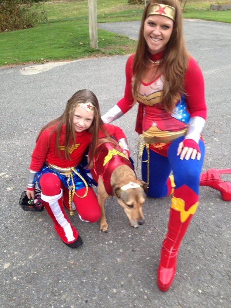 "We are Wonder Mom, Wonder Daughter, and Wonder Dog!" Morgan Swinburne says.