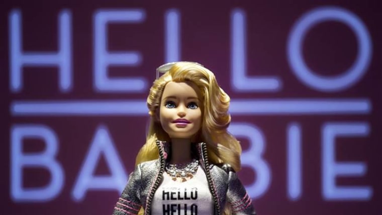 Hello Barbie is displayed at the Mattel showroom at the North American International Toy Fair in New York.