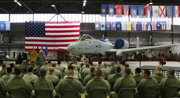 Image: A welcome ceremony at Germany’s Spangdahlem Air Base