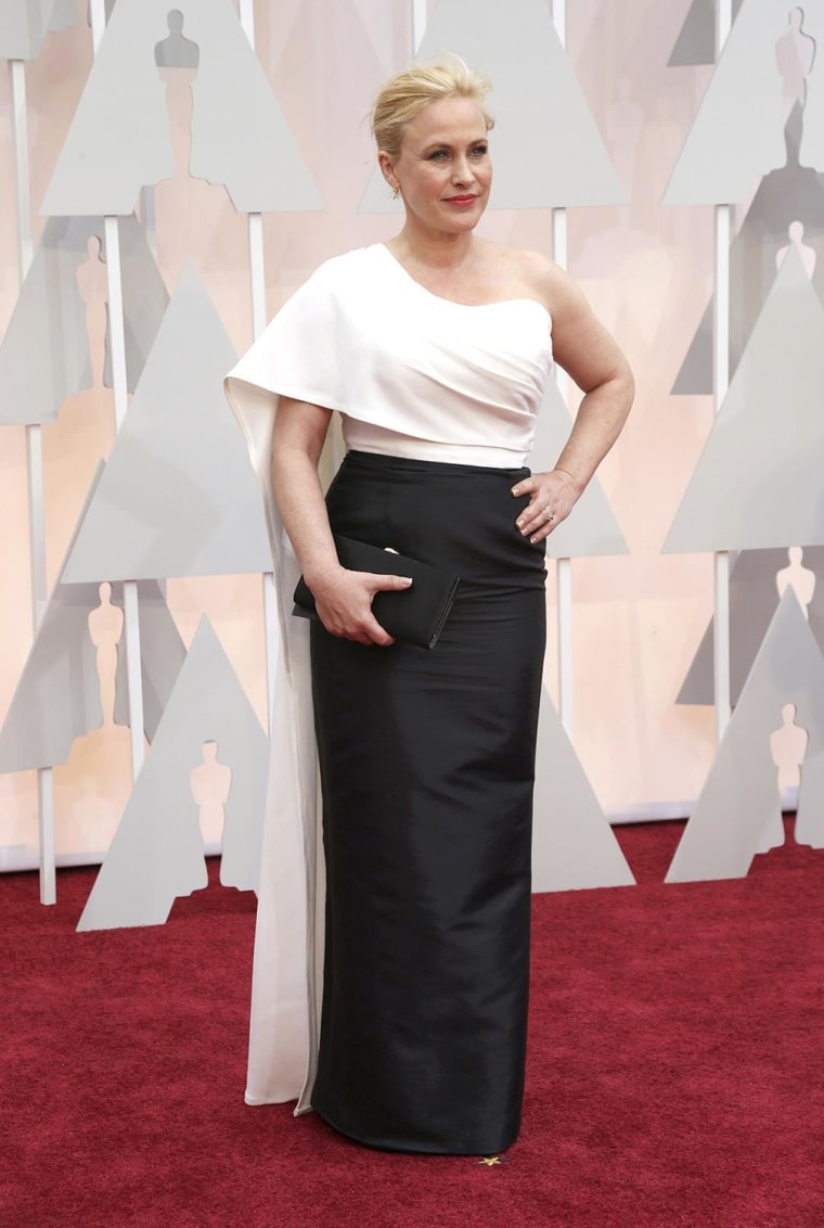 Image: Arquette, best supporting actress nominee for her role in "Boyhood," arrives at the 87th Academy Awards in Hollywood