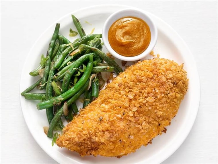 Oven-Fried Chicken with Green Beans