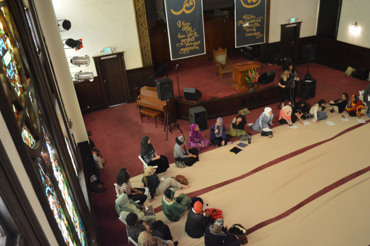 The Women's Mosque is housed in the Pico Union Project in Los Angeles, which offers space for congregations of various faiths.