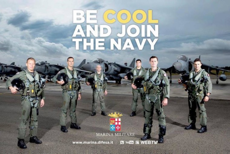 Image: The Italian Navy has launched a recruitment campaign in English.