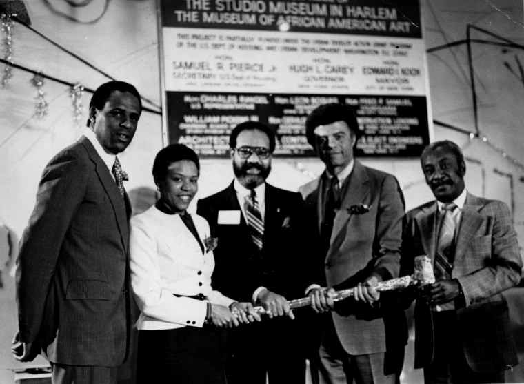 Archival photograph: groundbreaking for the Studio Museum’s renovation at 144 West 125th St., c.1981.