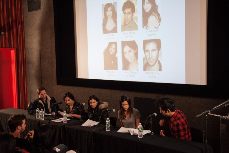 Actors perform a table-read of an excerpt from Kamran Khan's satirical comedy.