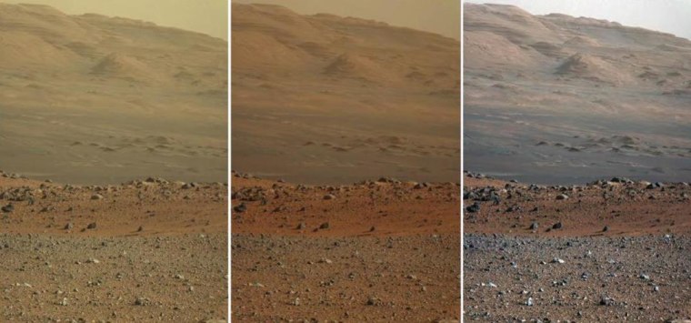Image: Three views of Mars